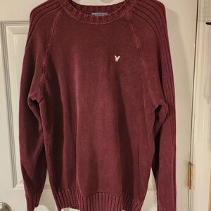 American Eagle Outfitters Men's Burgundy Sweater